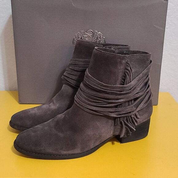 Vince Camuto 'Saree' Grey Suede Boots - Picture 1 of 6